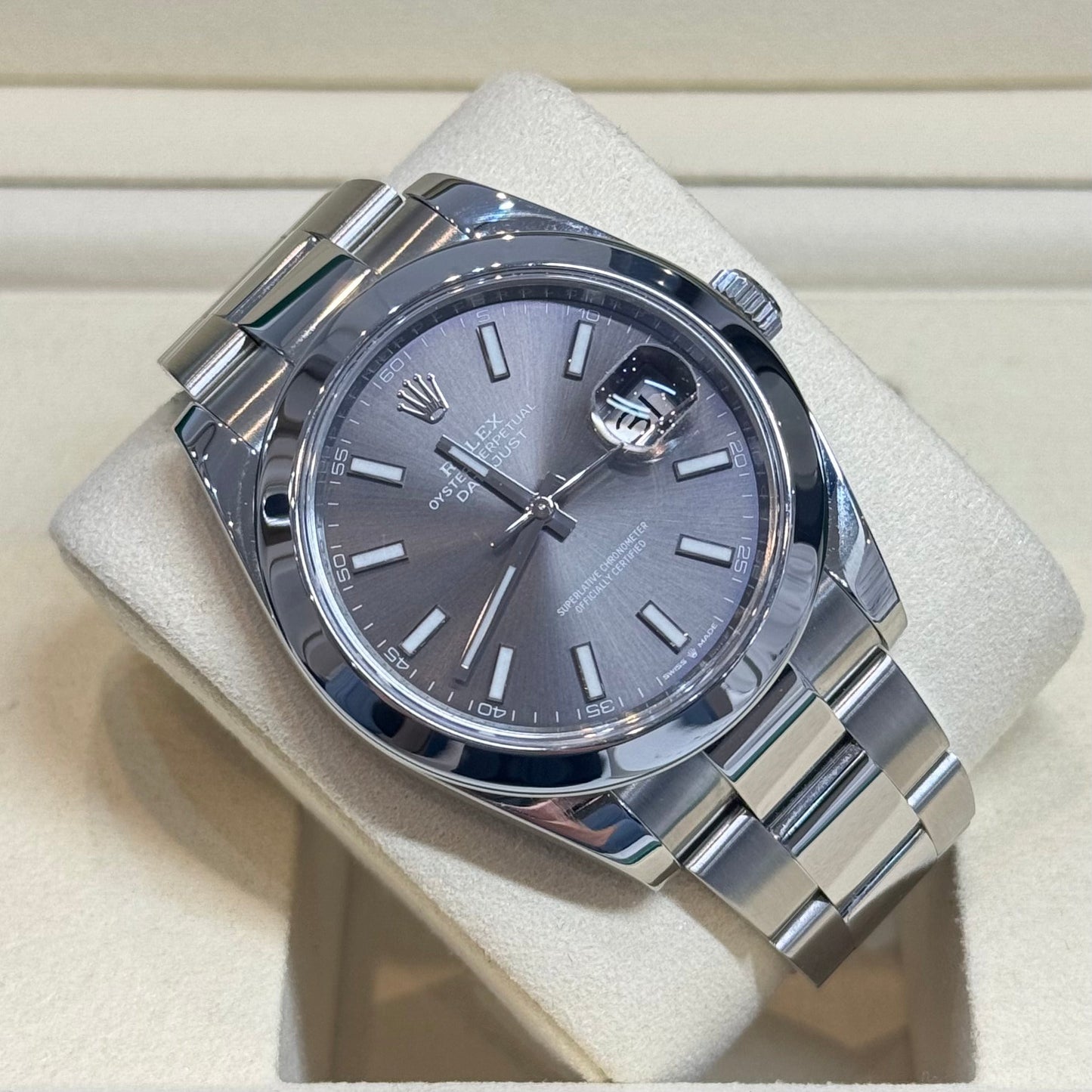 Rolex Datejust 41 Rhodium 2018 Ref. 126300 Regal - Hatton Garden Jewellers