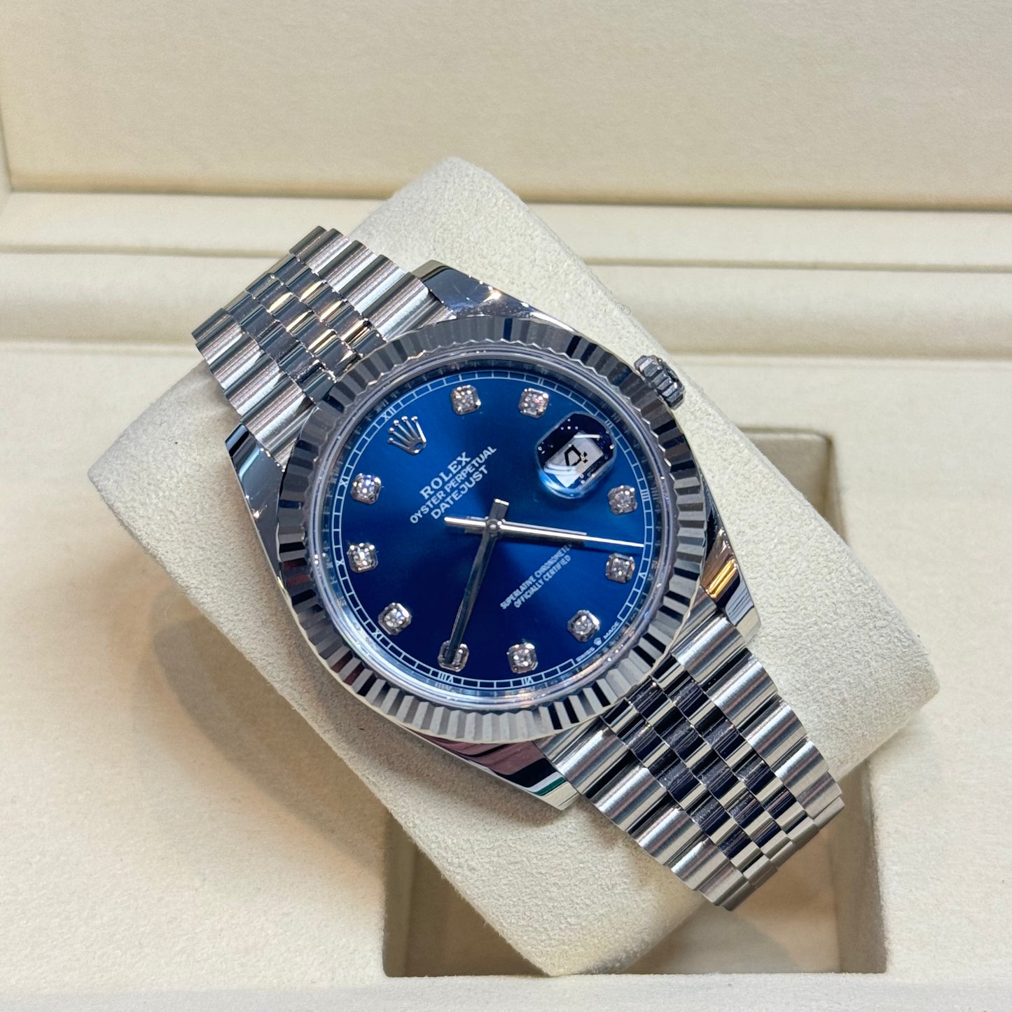 Rolex Datejust 41 Blue Diamond Dial 2024 Ref. 126334 Regal - Hatton Garden Jewellers