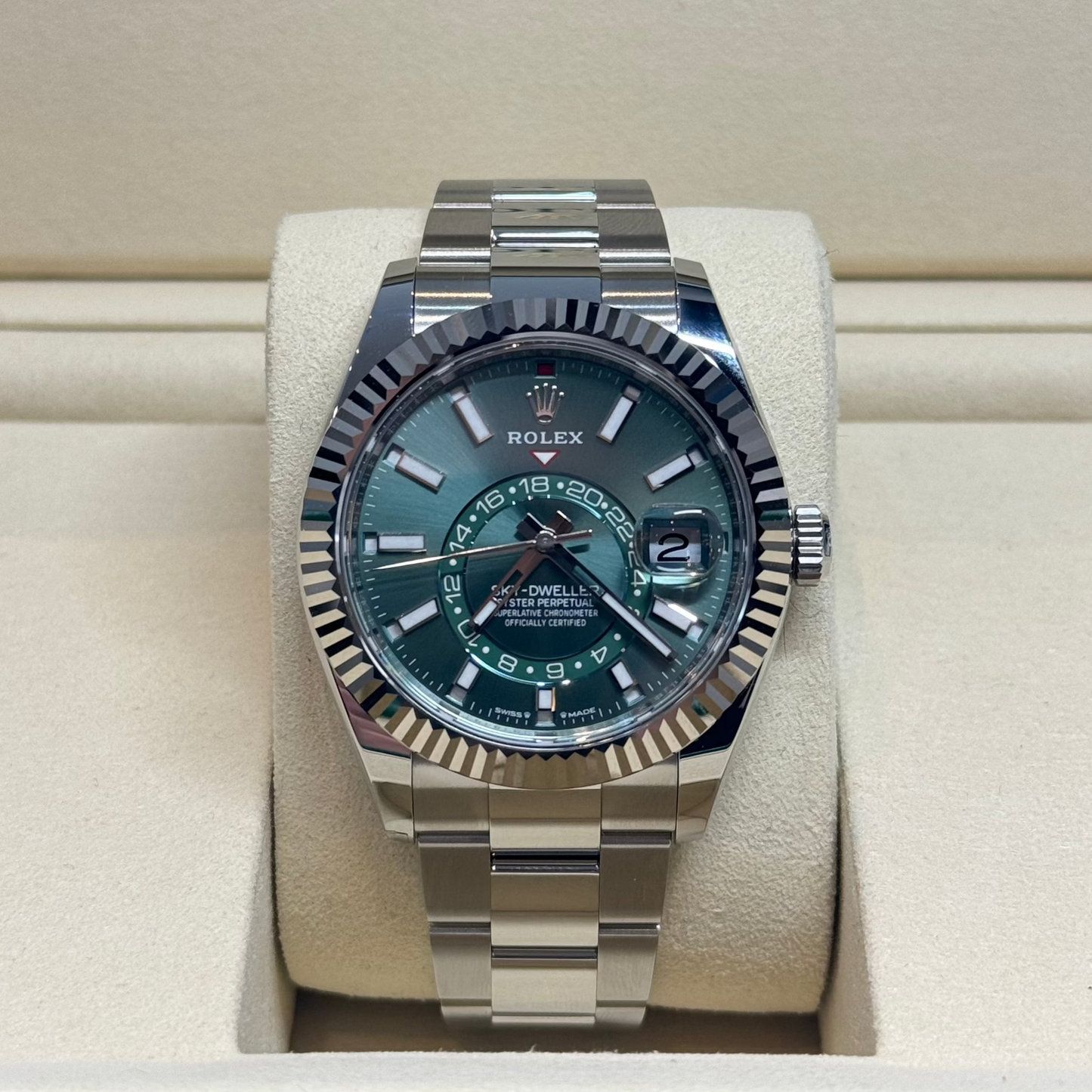 Rolex Sky-Dweller Green Dial 2025 Ref. 336934 Regal - Hatton Garden Jewellers