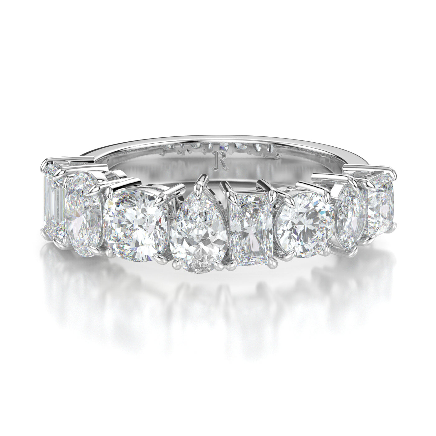 Asscher Half Eternity Regal - Hatton Garden Jewellers