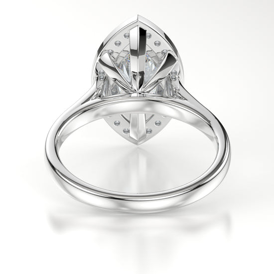 Isabel White Gold Marquise Back