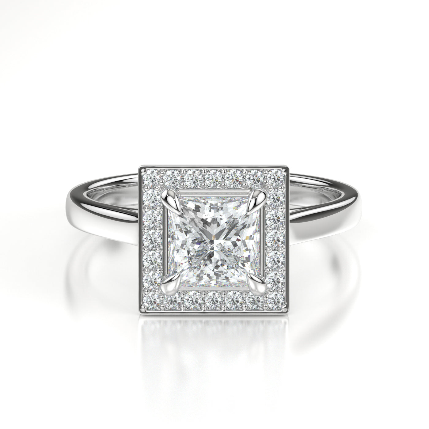 Isabel White Gold Princess Front