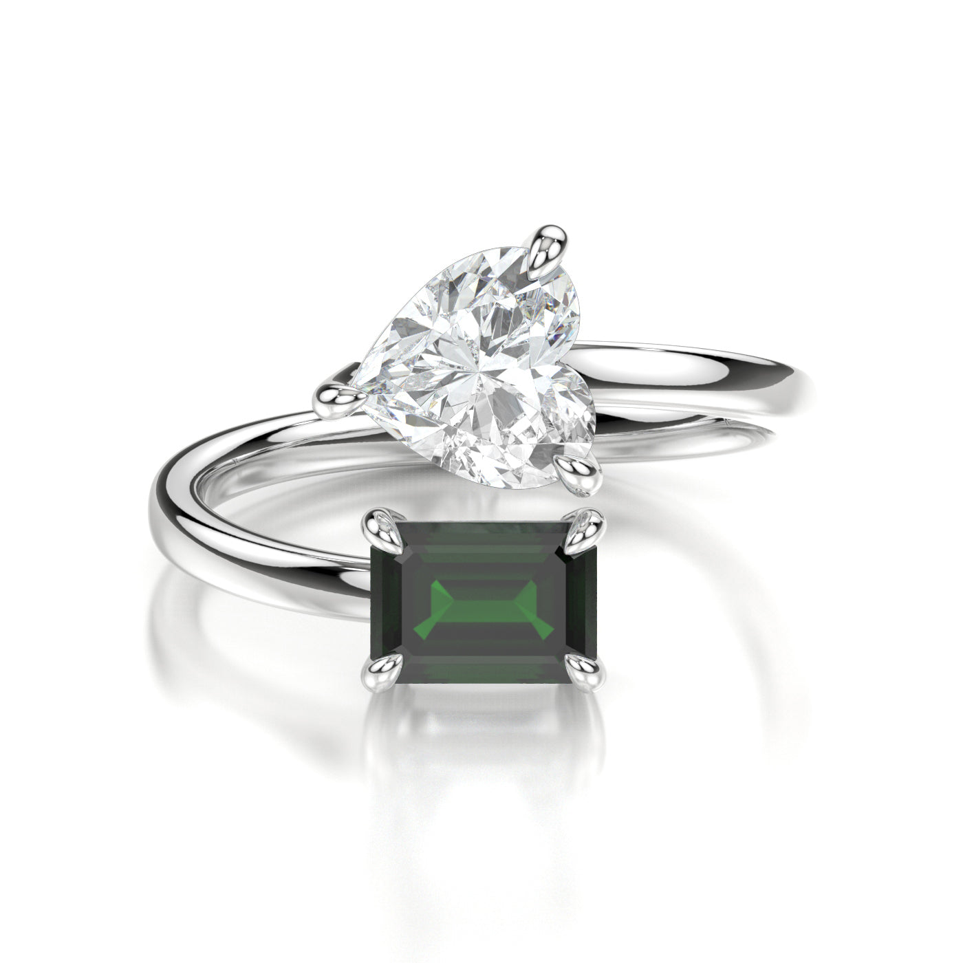 Isadora Platinum Heart Front