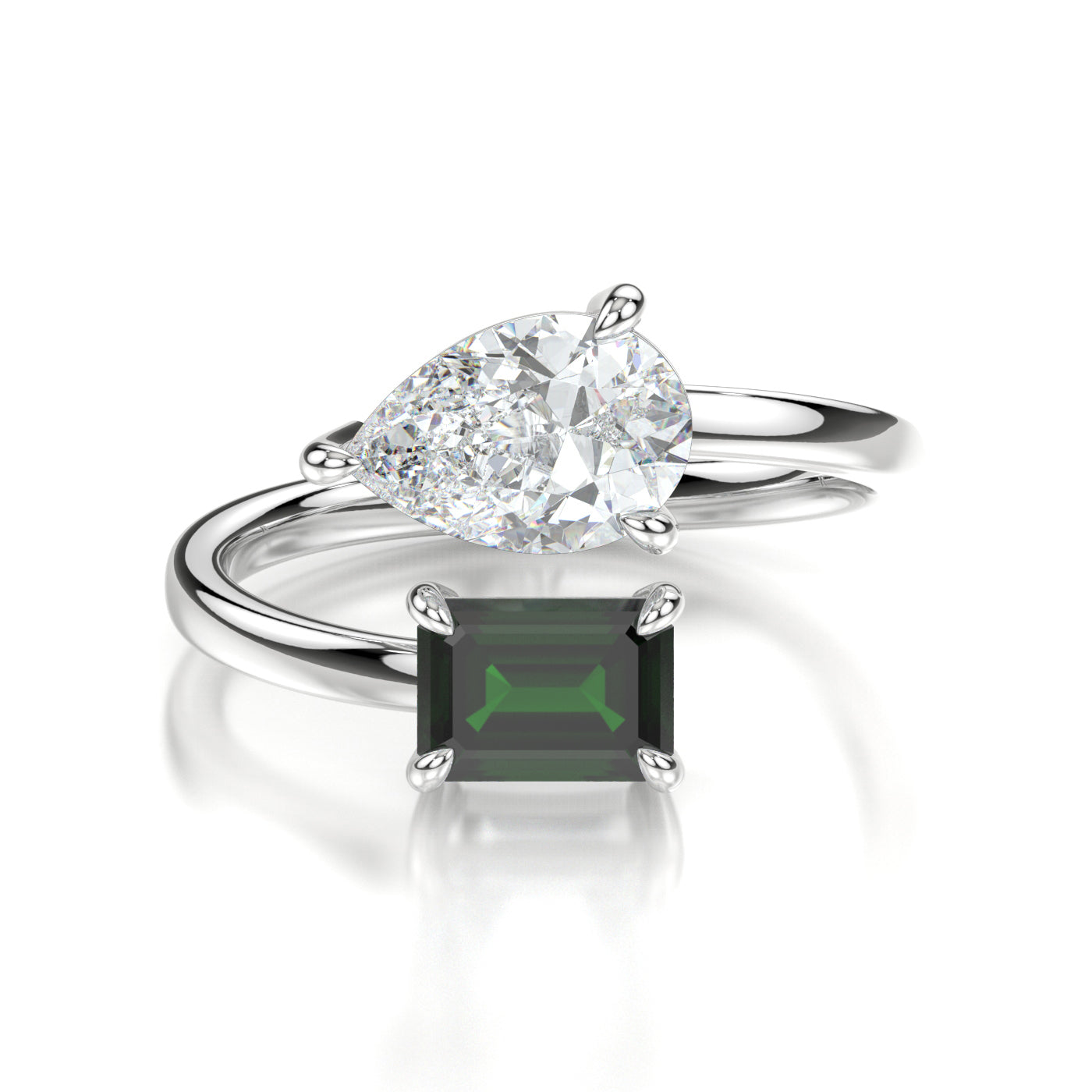 Isadora Platinum Pear Front. 