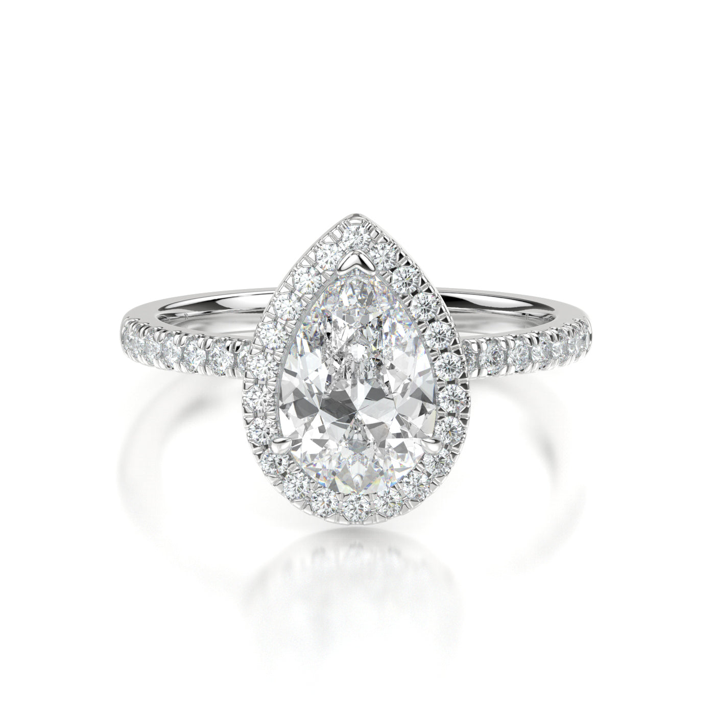Joy White Gold Pear Front