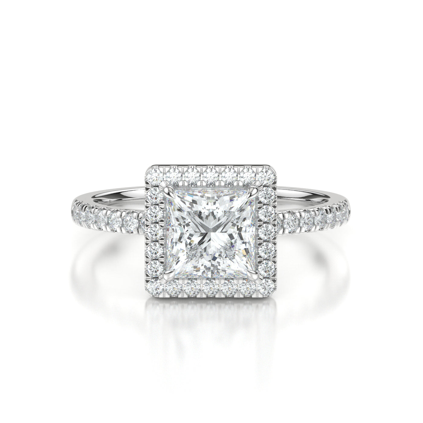 Joy White Gold Princess Front
