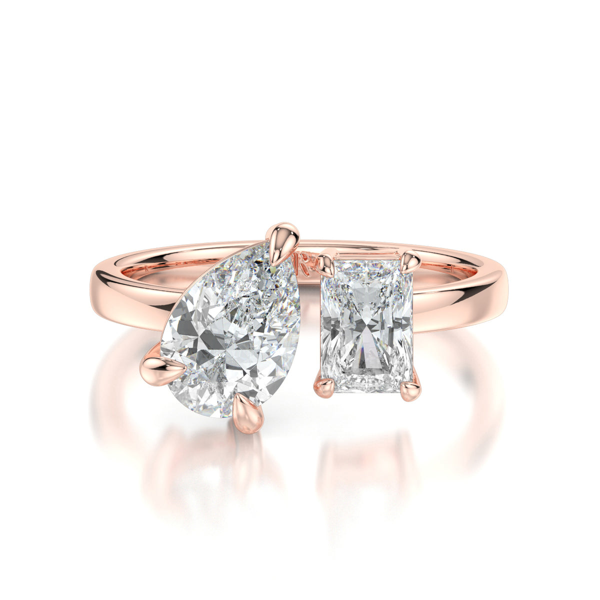 Kelly Rohrbach Rings Kelly | 18K Gold and Platinum Two Stone Engagement Ring