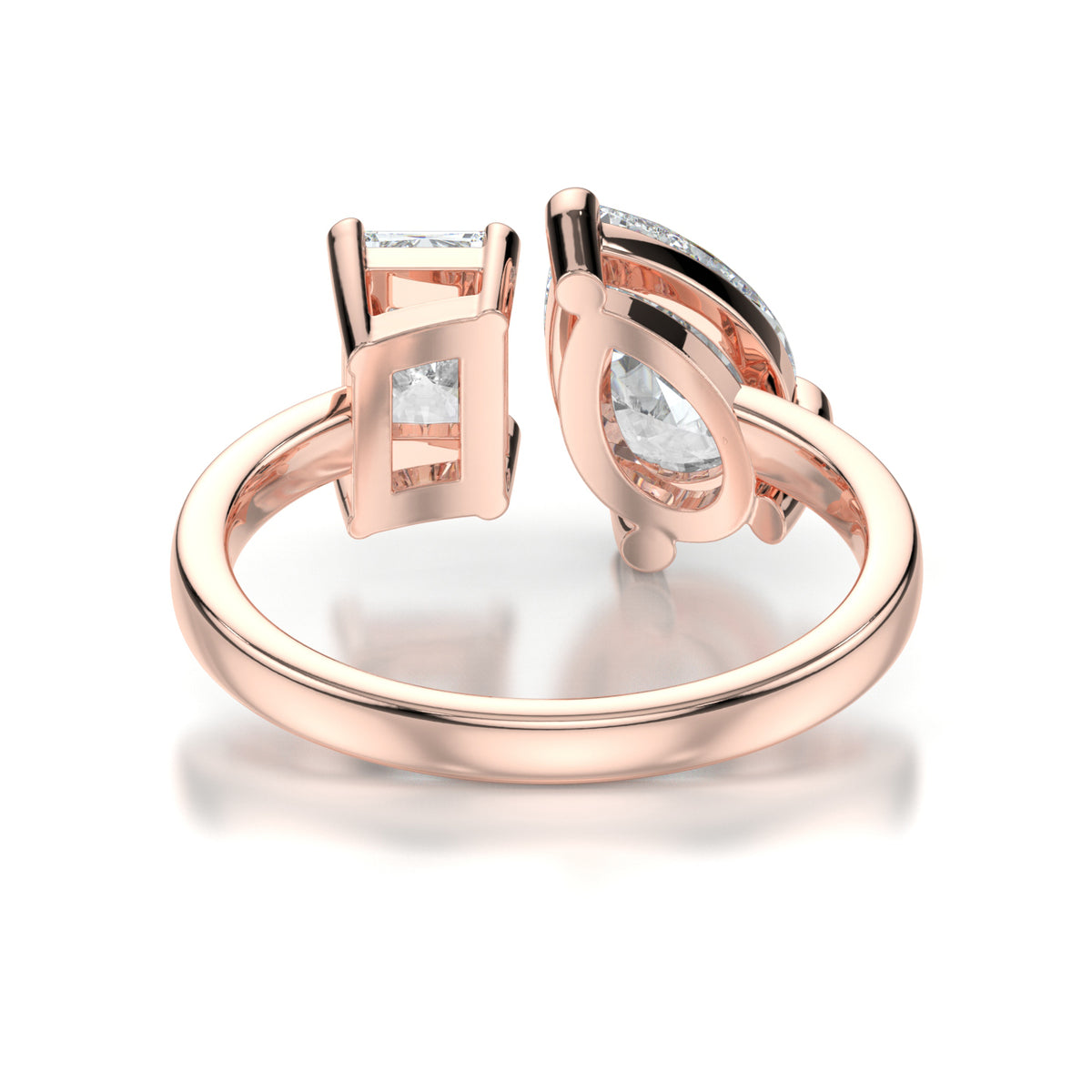 Kelly | 18K Gold and Platinum Two Stone Engagement Ring