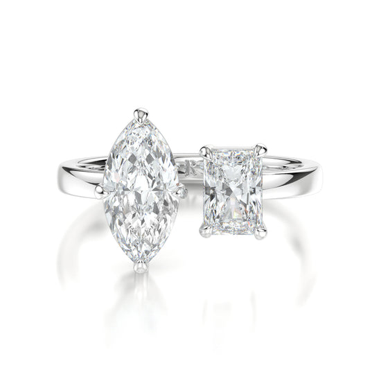 Kelly Platinum Marquise Front