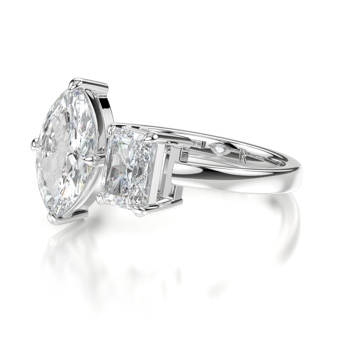 Kelly Platinum Marquise Side