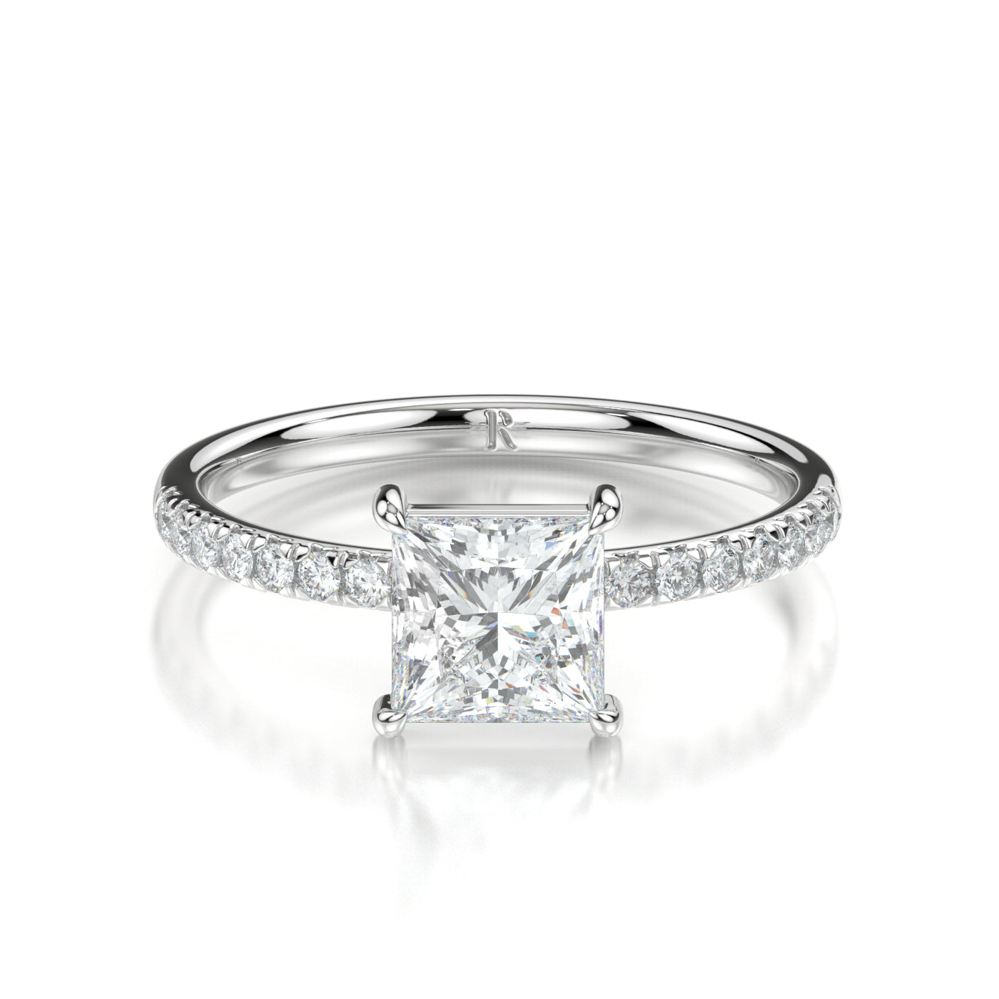 Layla White Gold Princess Front