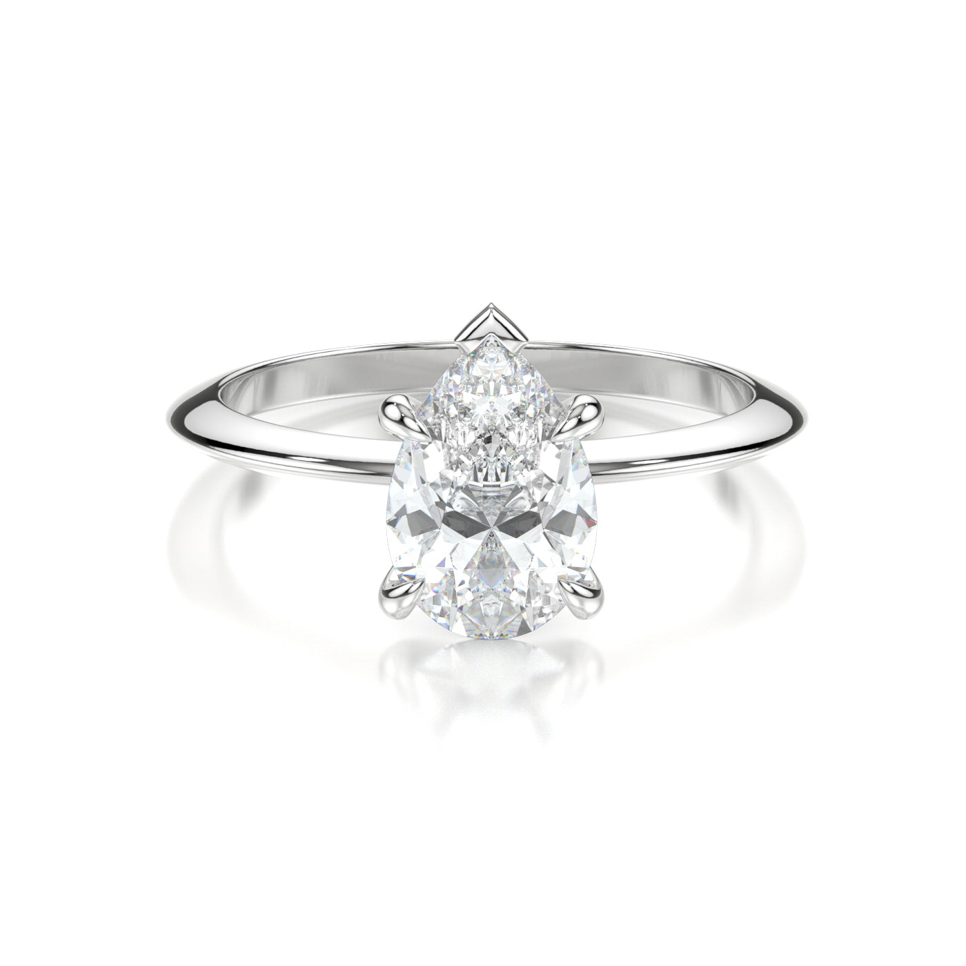 Louise Platinum Pear Front