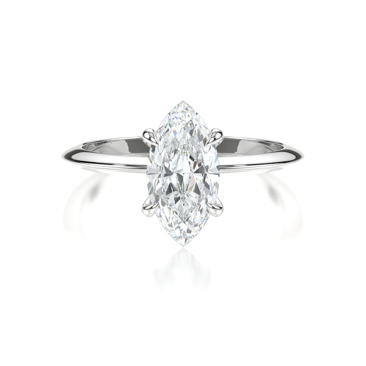Louise Platinum Marquise Front