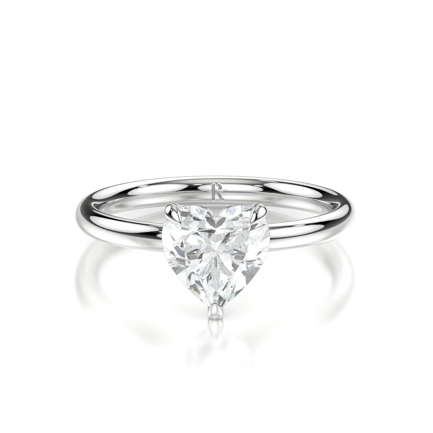 Anabelle White Gold Heart Front