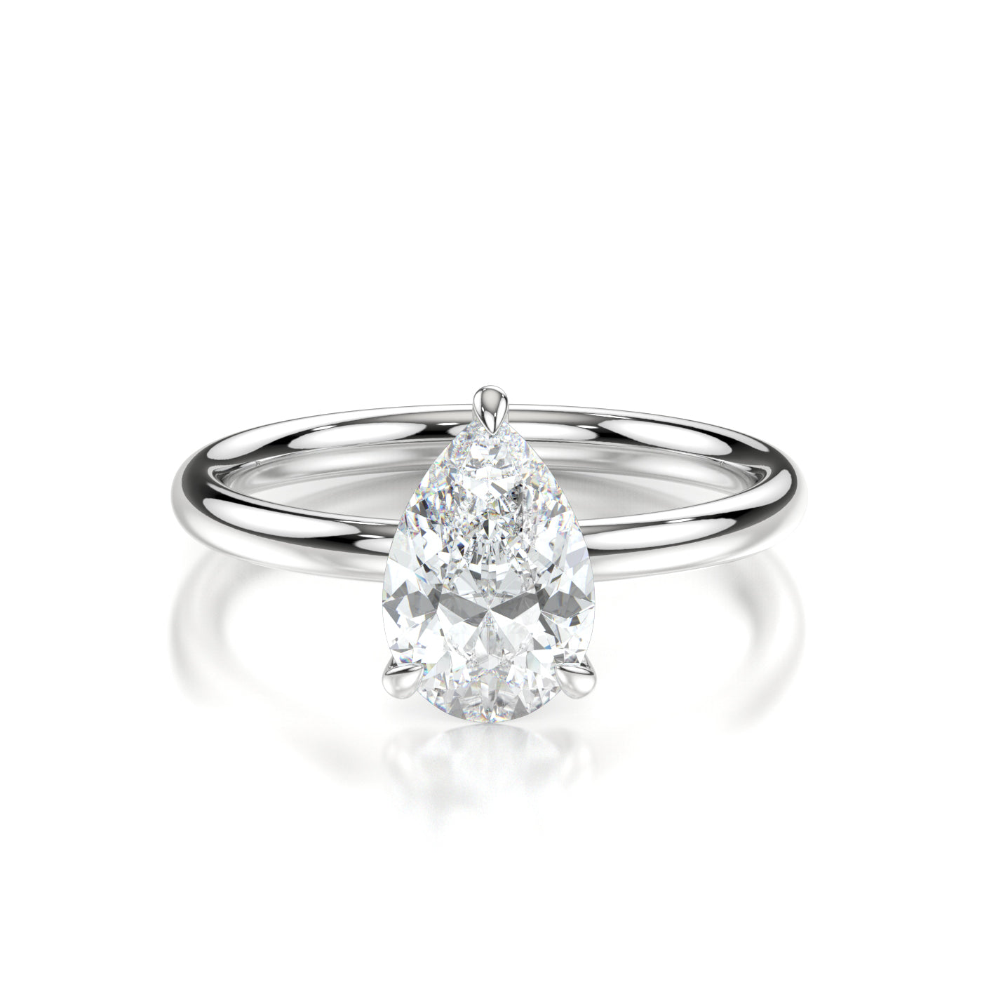Louvre White Gold Pear Front