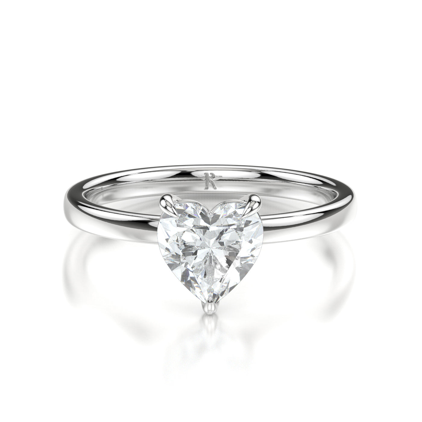 Madeline White Gold Heart Front