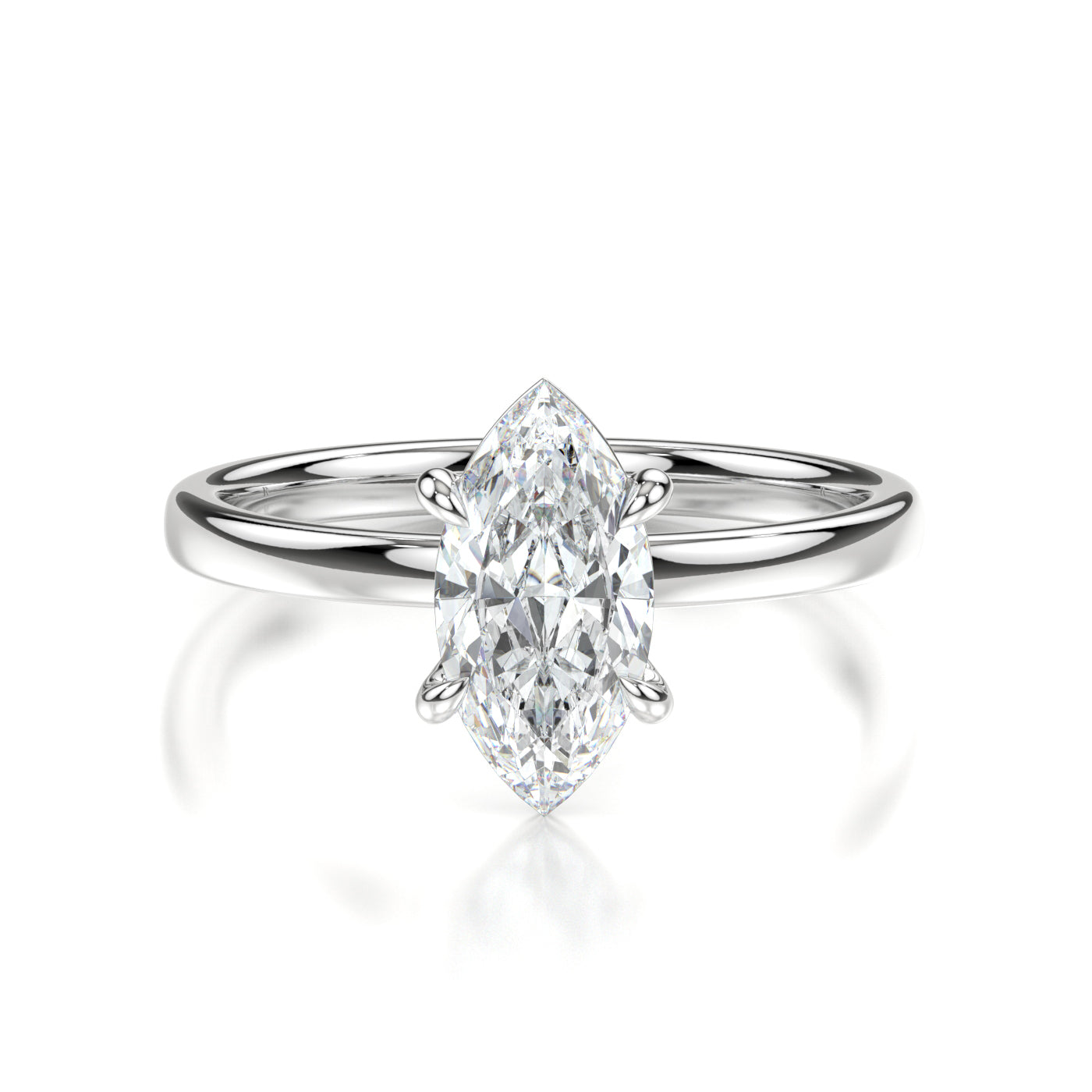 Madeline White Gold Marquise Front