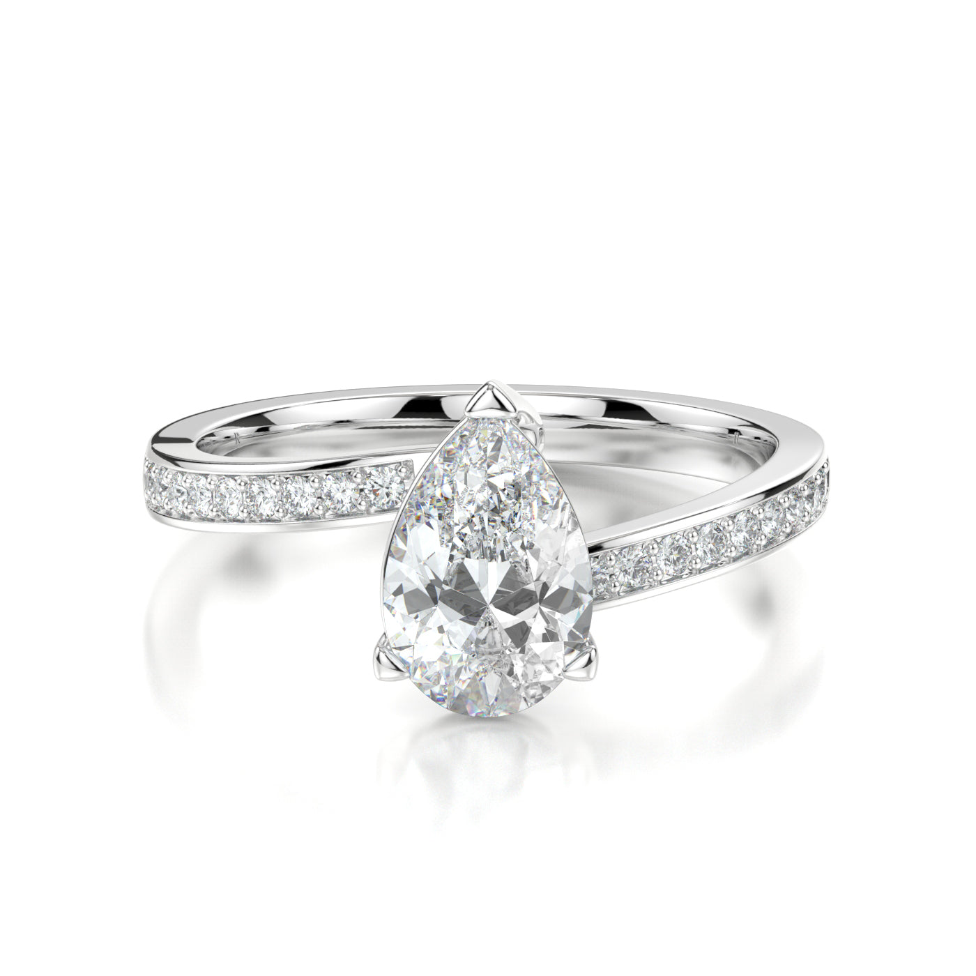 Michelle White Gold Cushion Front