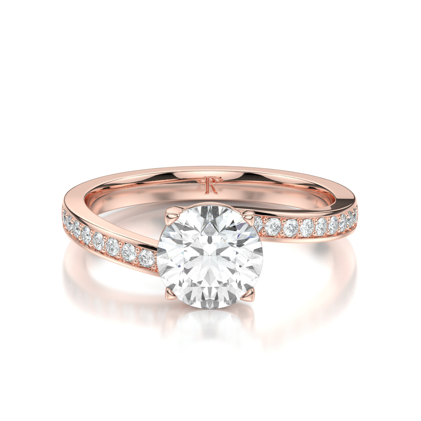 Michelle Rose Gold Round Front