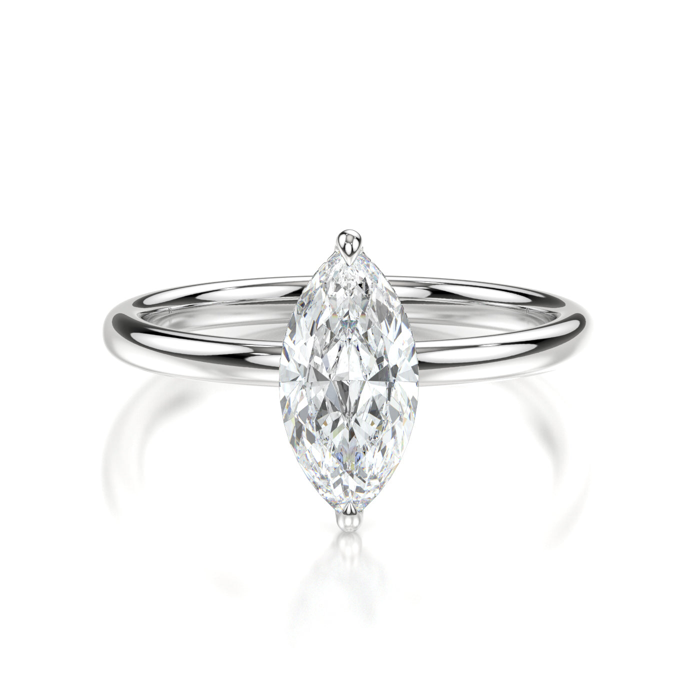 Nancy Platinum Marquise Front