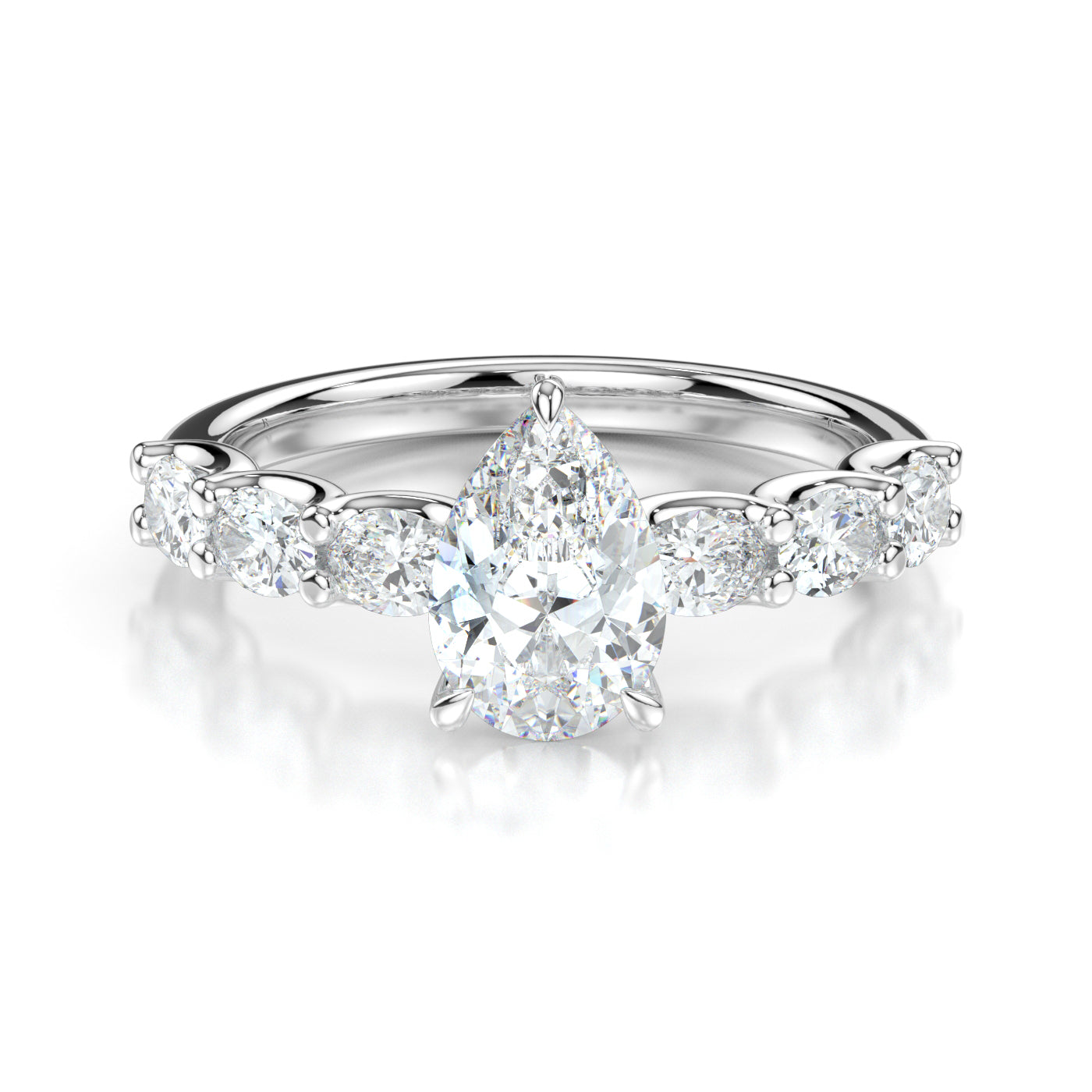 Octavia White Gold Pear Front