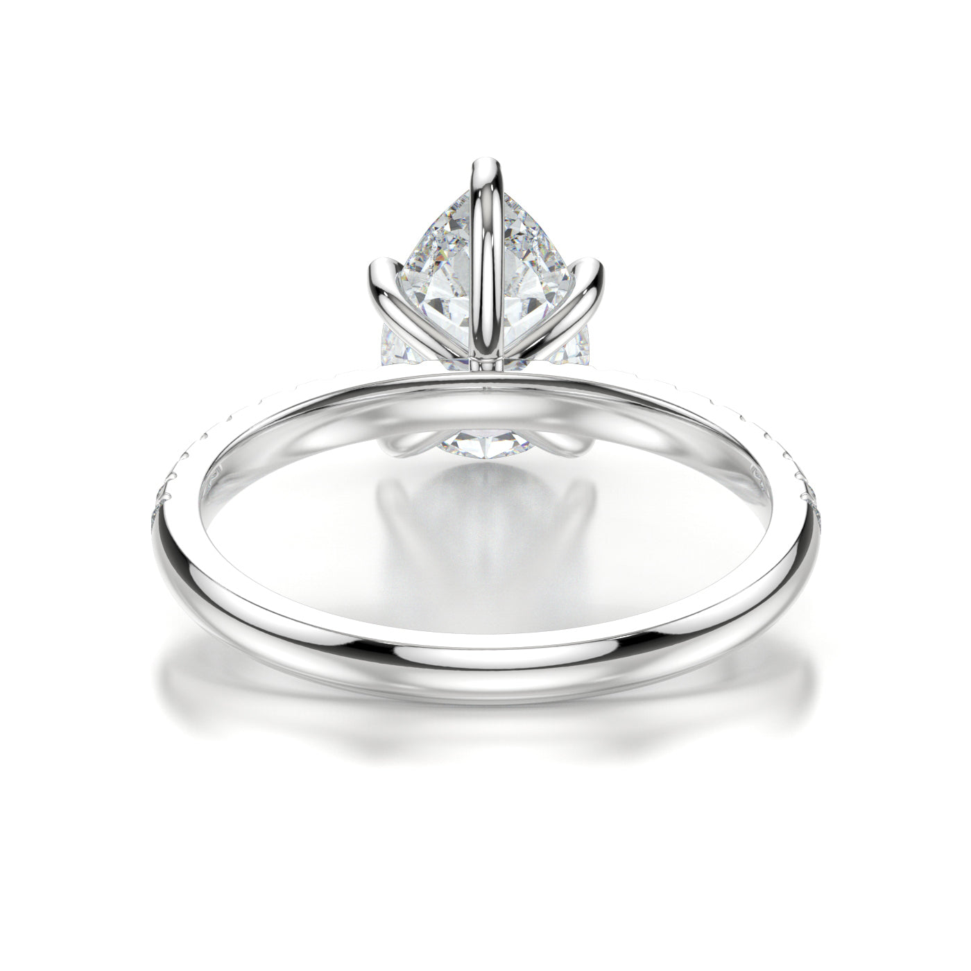 Odile White Gold Pear Back