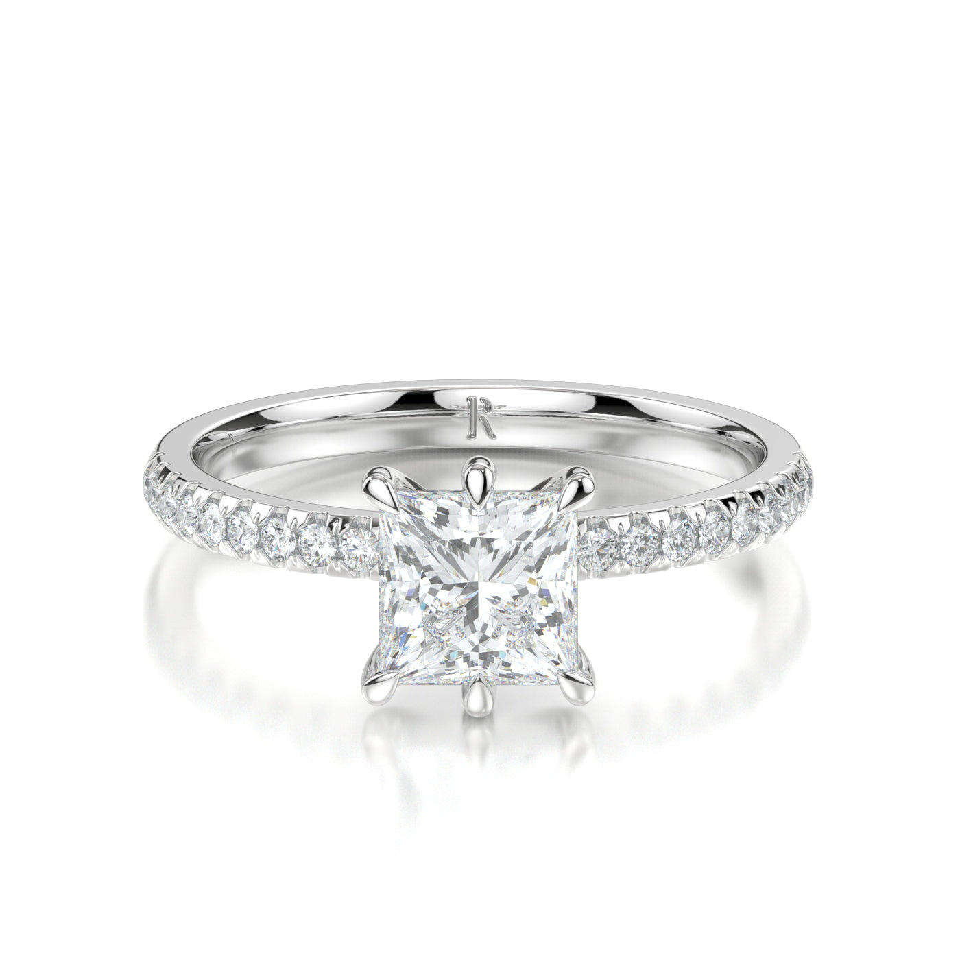 Odile White Gold Princess Front