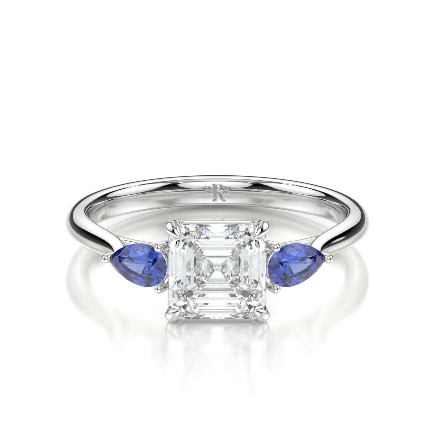 Olivia Platinum Asscher Front