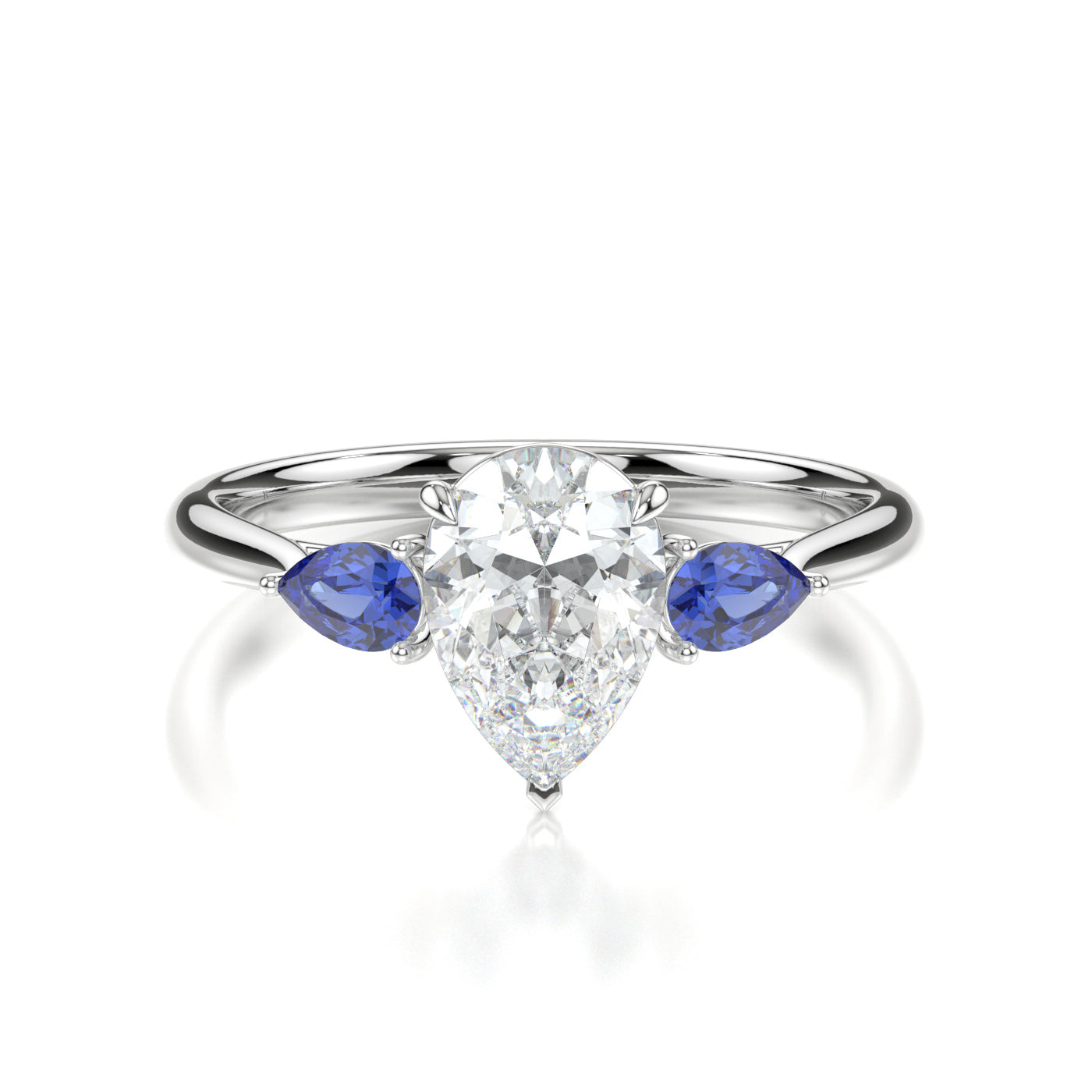 Olivia Platinum Pear Front