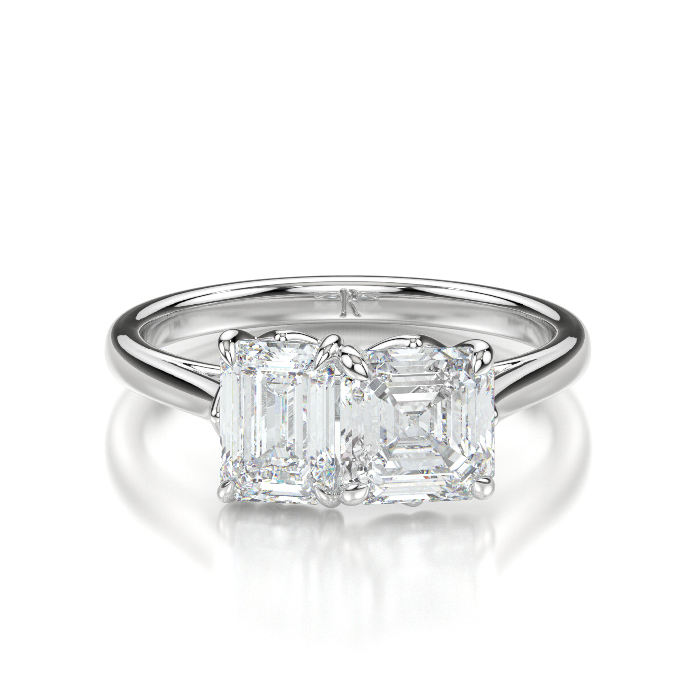Ornella Platinum Asscher Front