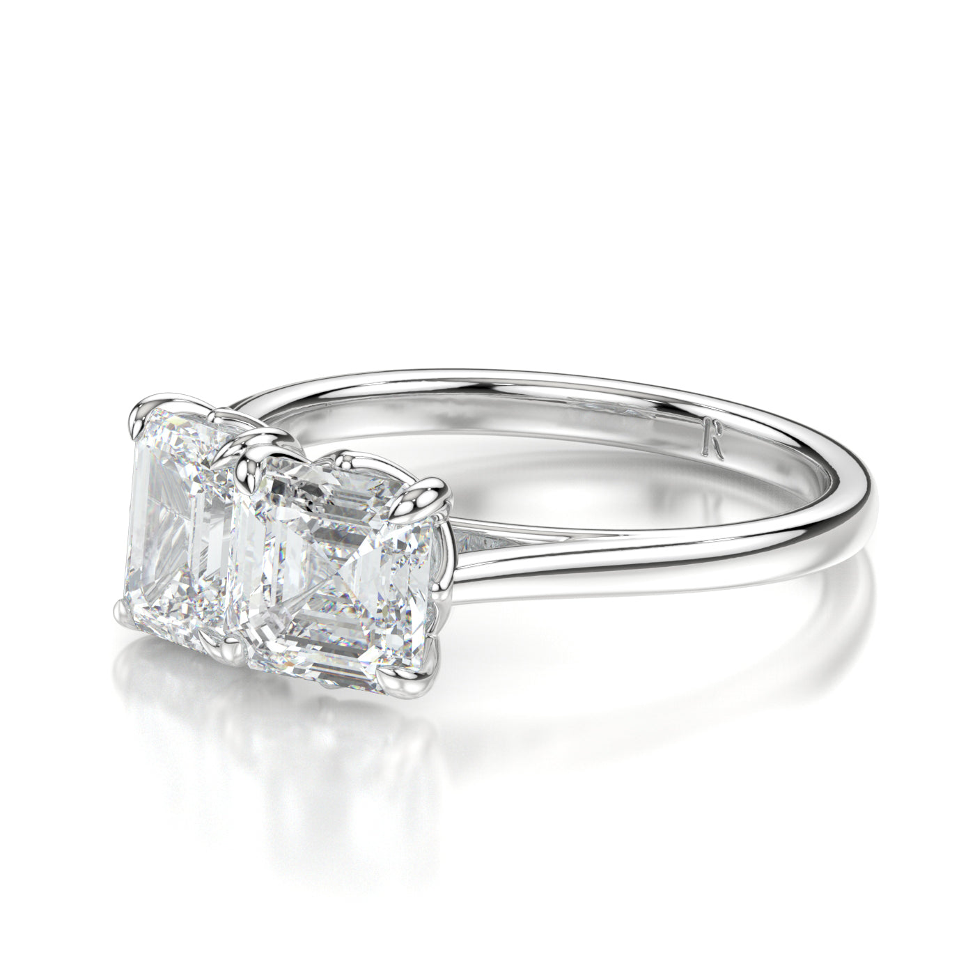 Ornella Platinum Asscher Side