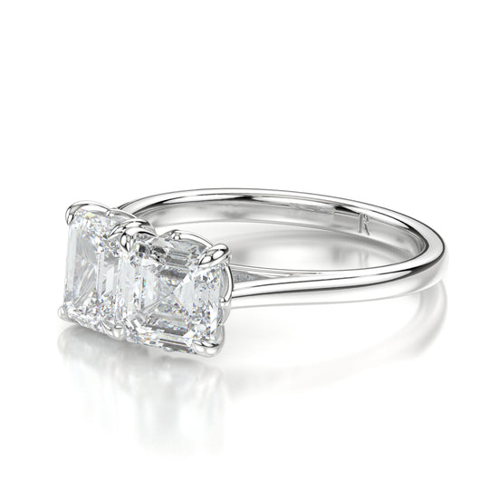 Ornella Platinum Asscher Side