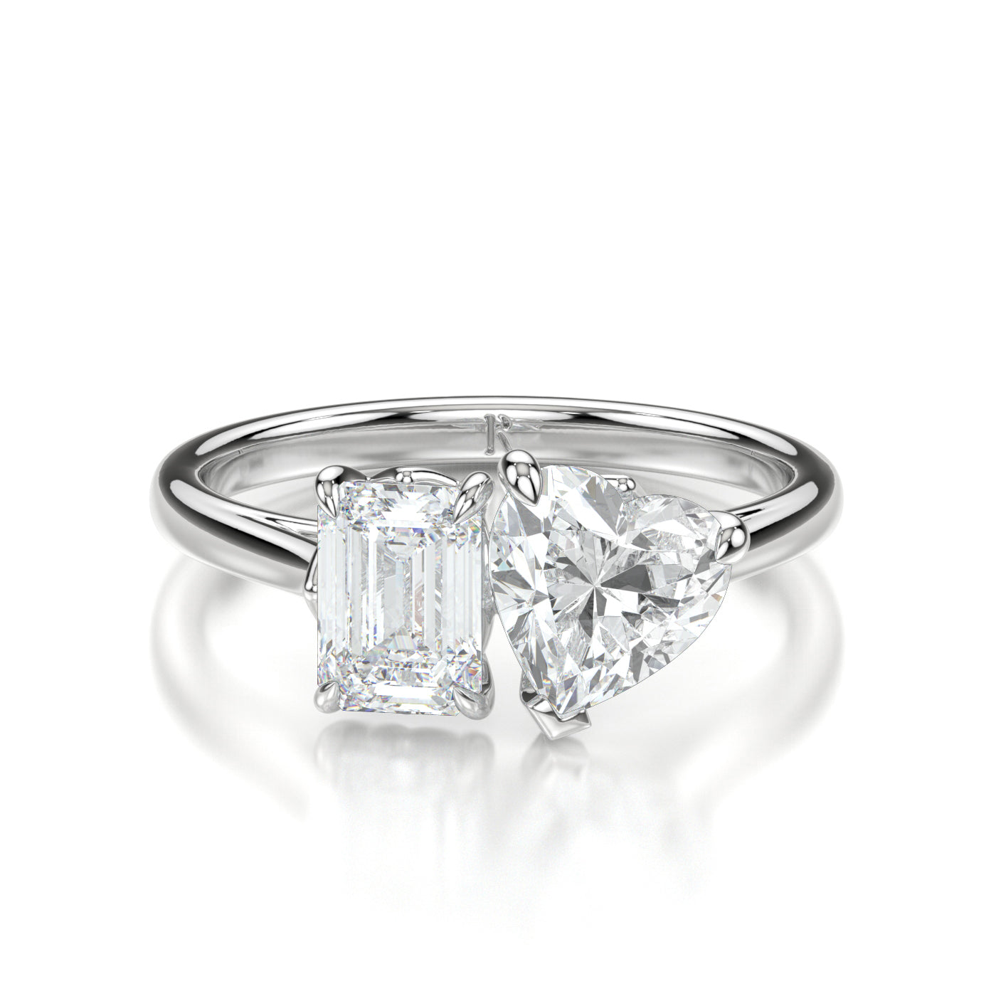 Ornella Platinum Heart Front