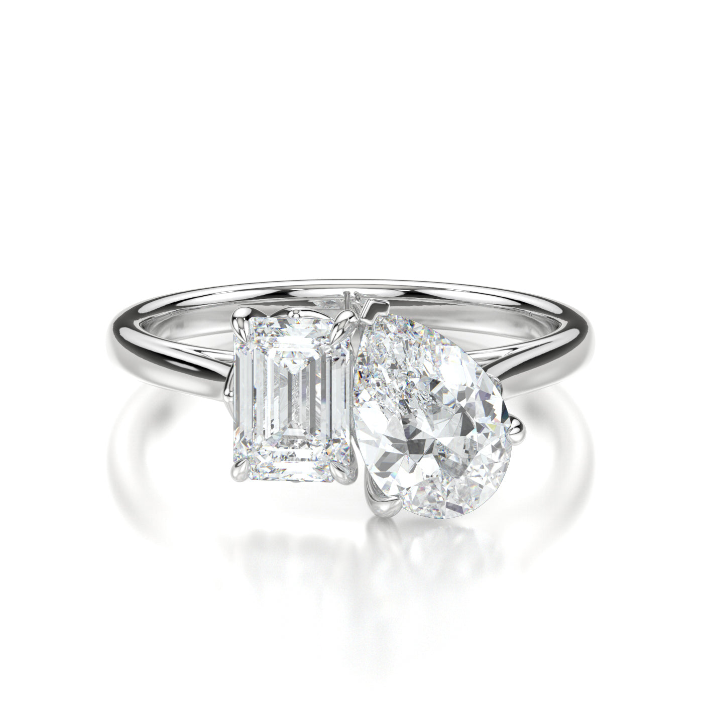 Ornella Platinum Pear Front