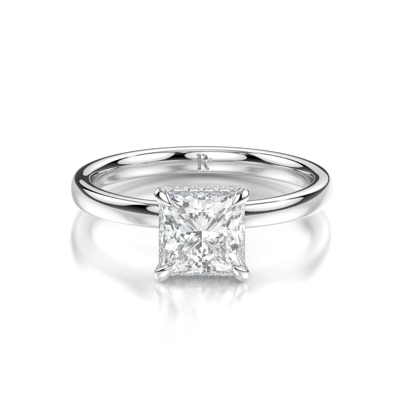 Evie White Gold Princess Front