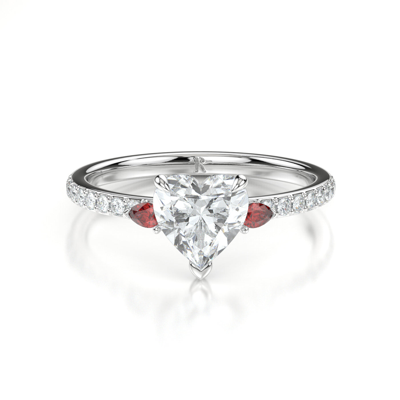 Rosamund Platinum Heart Front