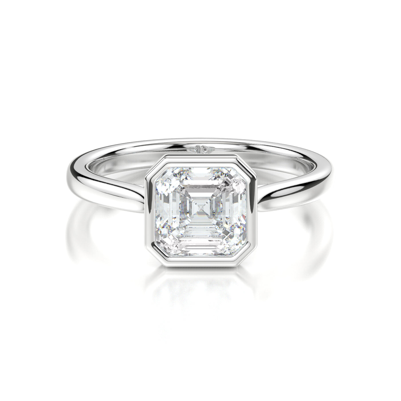 Roxanne Platinum Asscher Front