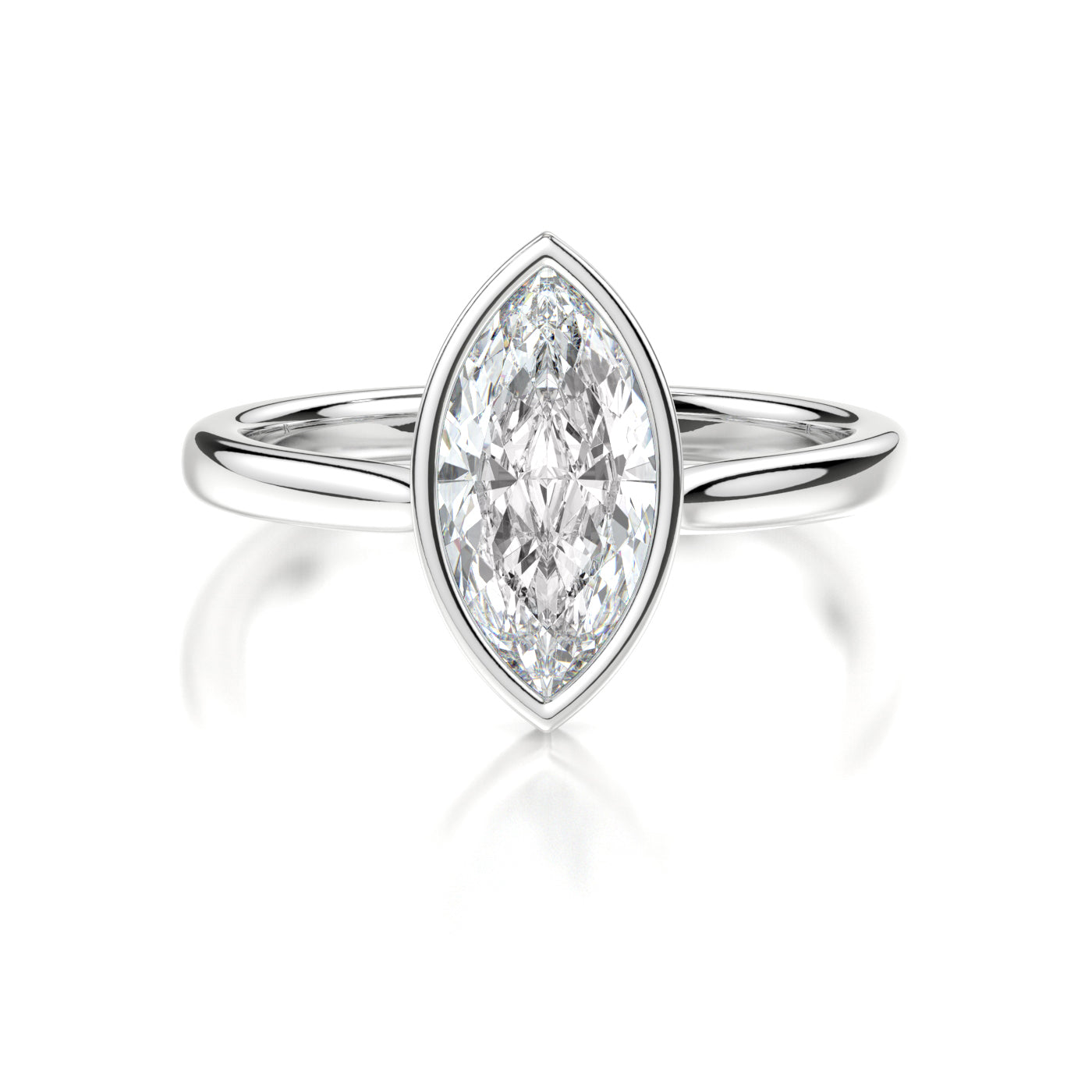 Roxanne Platinum Marquise Front