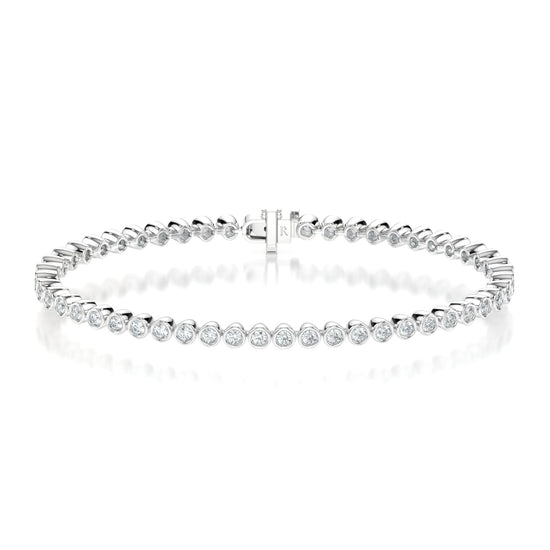2ct Rub over Bracelet WG Round Front