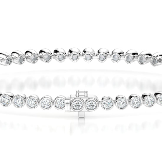 2ct Rub over Bracelet WG Round Back