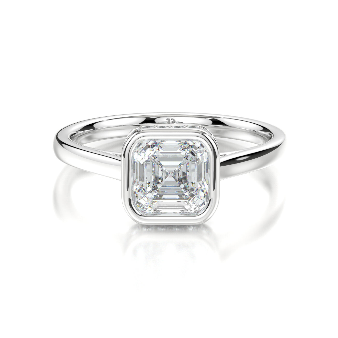 Sasha Platinum Asscher Front