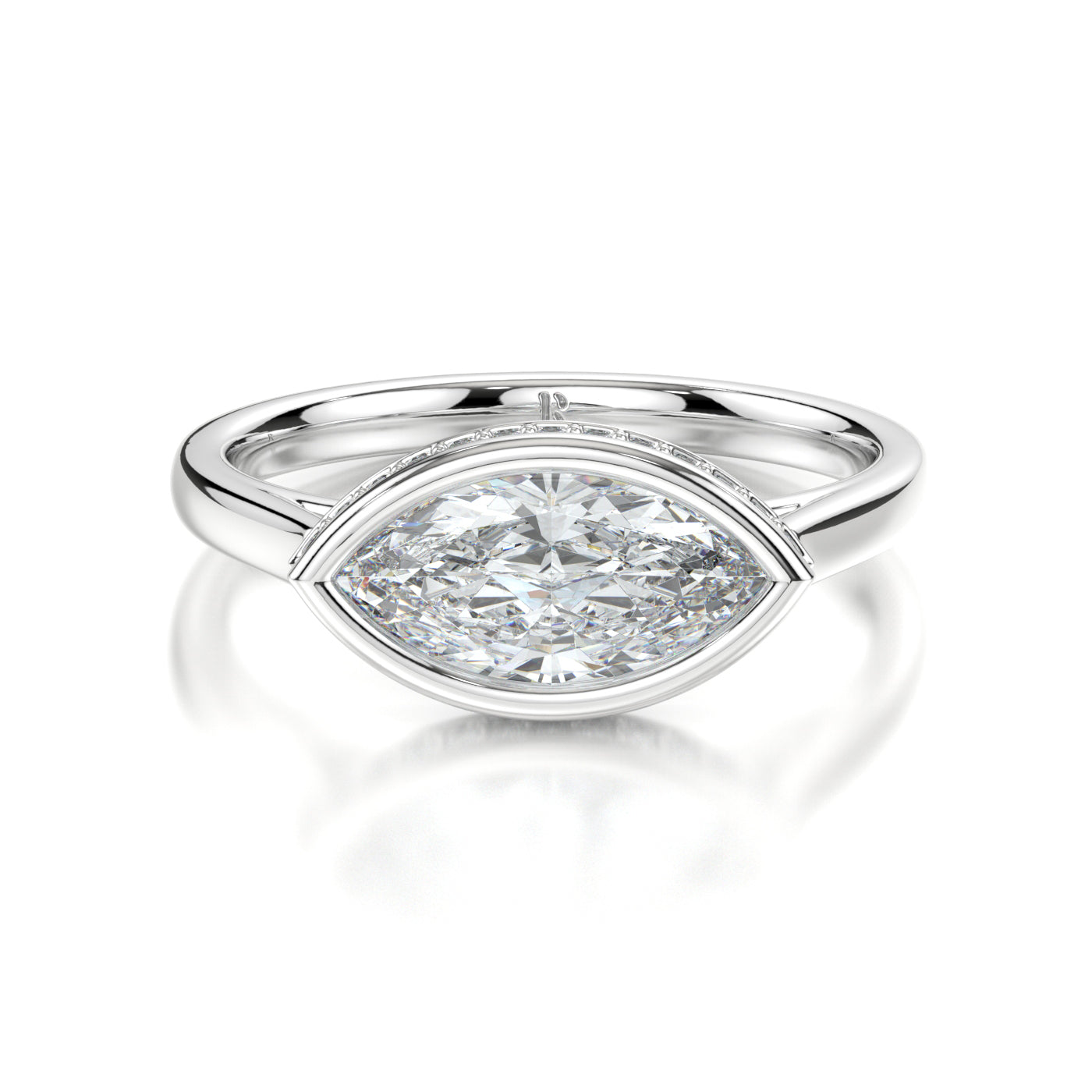 Sasha Platinum Marquise Front