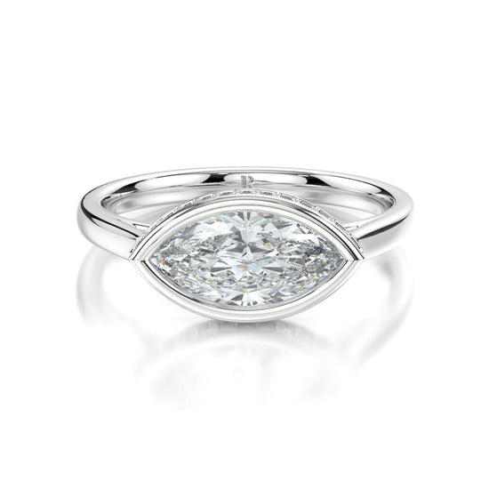 Sasha Platinum Marquise Front
