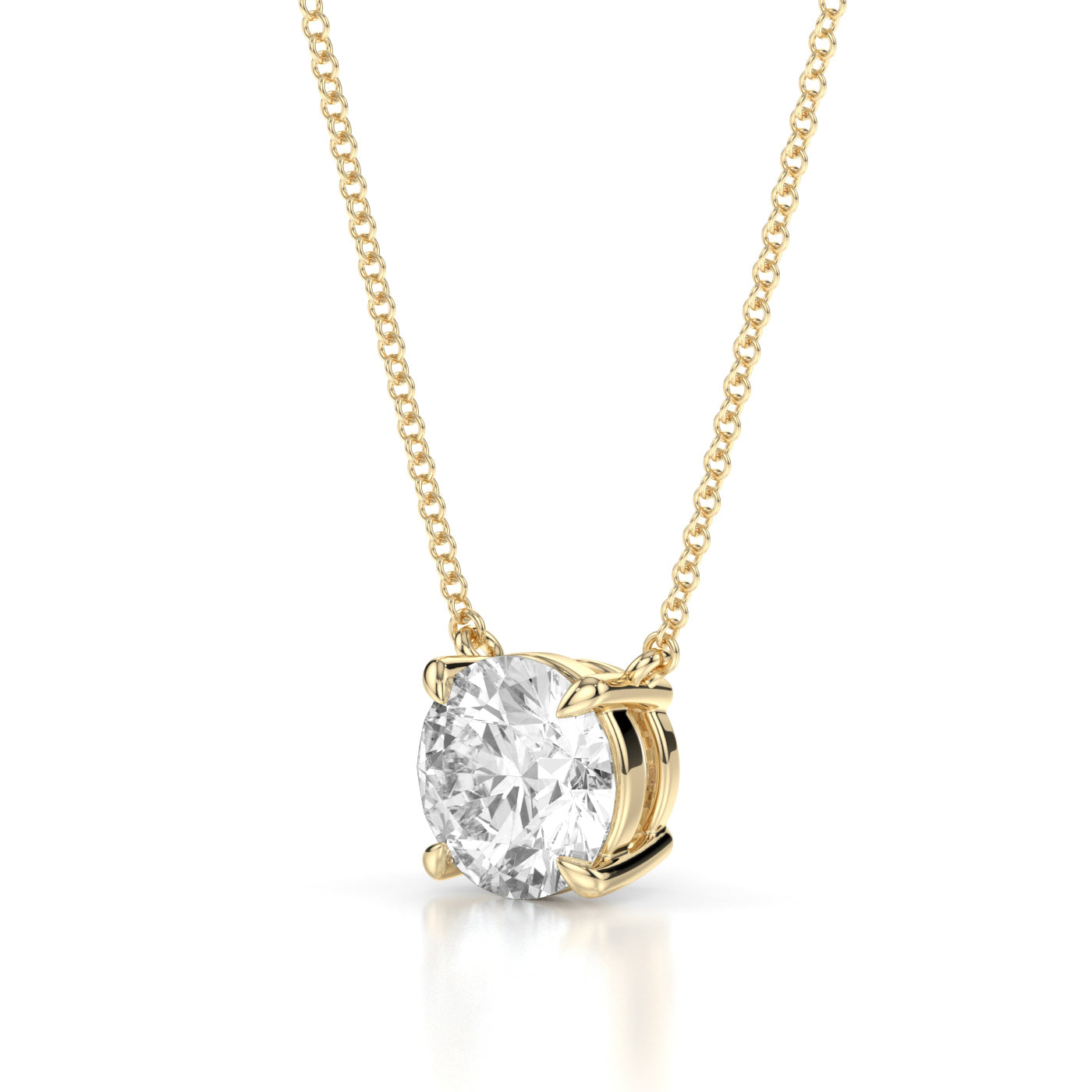 4 Claw Yellow Gold  Round Cross