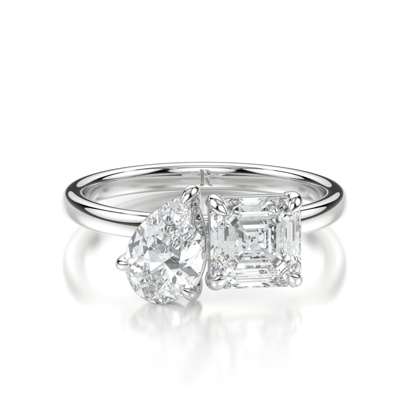 Sofia Platinum Asscher Front