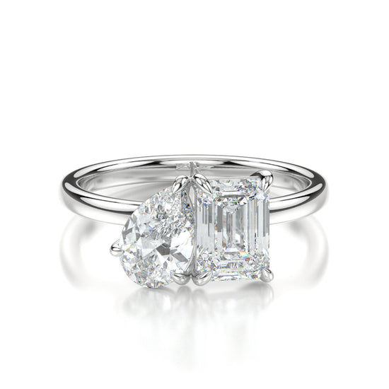 Sofia Platinum Emerald Front