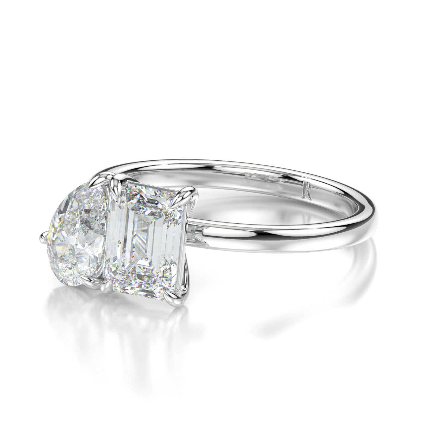 Sofia Platinum Emerald Side