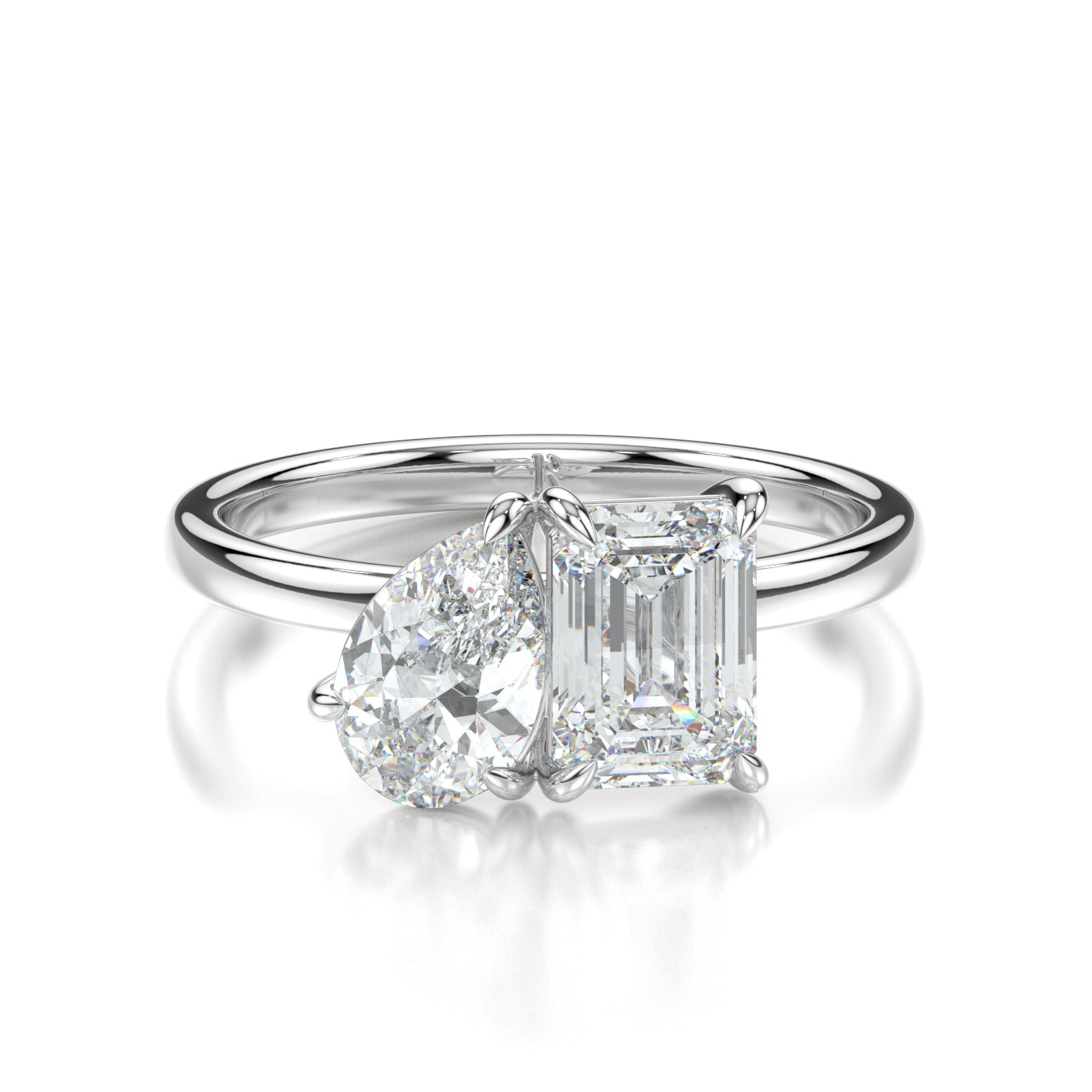 Sofia White Gold Emerald Front