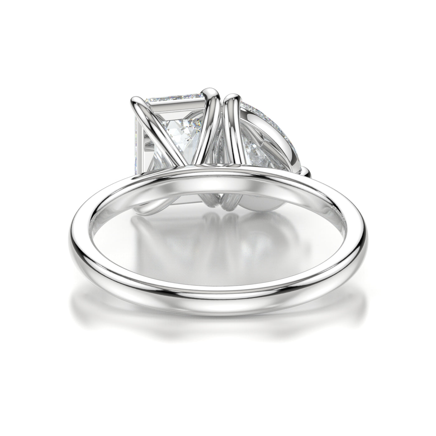 Sofia White Gold Emerald Back