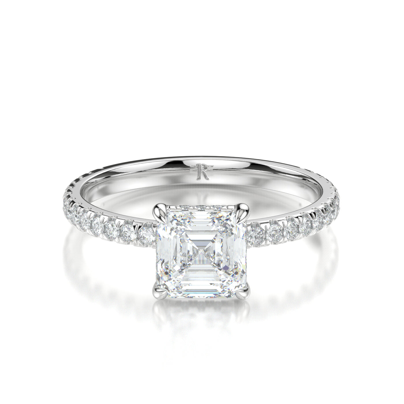 Summer White Gold Asscher Front